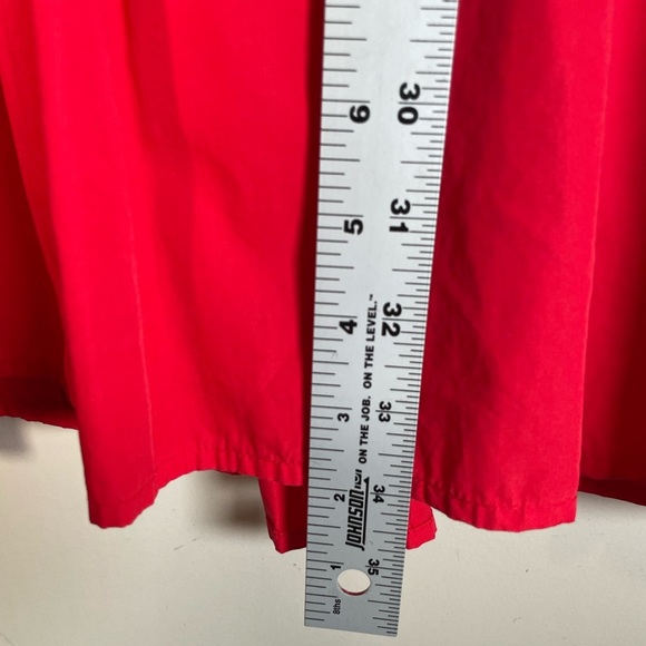 Madewell Poplin Cotton Crewneck Bubble Short Sleeve Mini A-line Dress Sz 6 Red - Picture 13 of 16